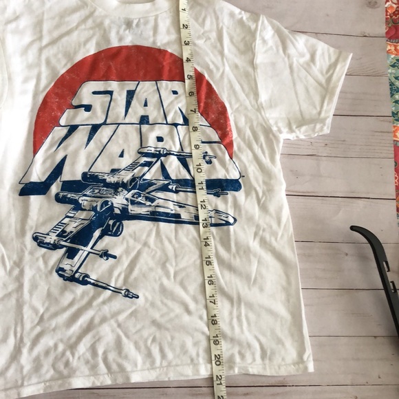 UNISEX Retro Max Engine Star Wars X wing T-shirt Juniors XS white cotton NWOT - Picture 9 of 10